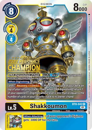 Shakkoumon (2022 Championship Offline Regional) [Online Champion] (BT8-042) - New Awakening