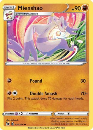 Mienshao 104/196 - Lost Origin Reverse Holofoil