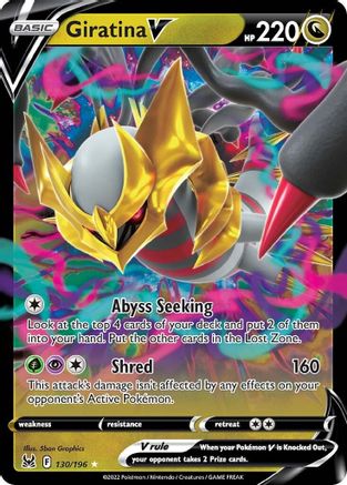 Giratina V 130/196 - Lost Origin Holofoil