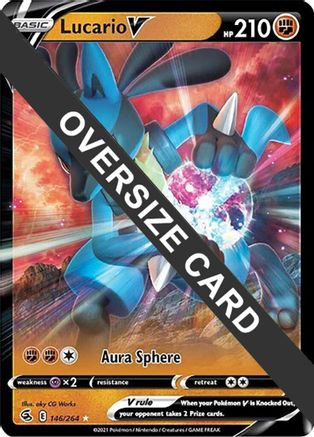 Lucario V - 146/264 - Jumbo Cards Holofoil