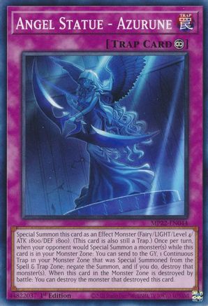 Angel Statue - Azurune (MP22-EN044) - 2022 Tin of the Pharaoh's Gods 1st Edition