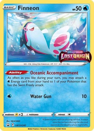 Finneon - SWSH240 (Prerelease) SWSH240/307 - SWSH Sword & Shield Promo Cards Holofoil