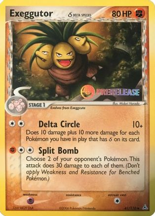 Exeggutor (Delta Species) - 41/110 (Prerelease) - Nintendo Promos
