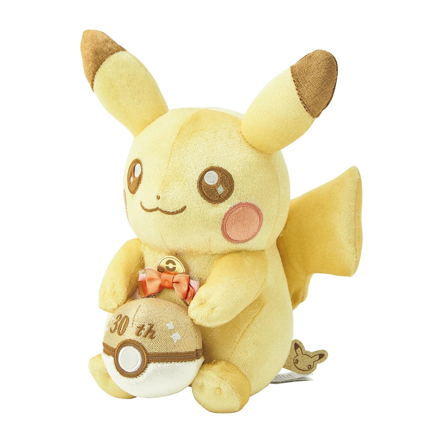 30th Anniversary Gold Shiny Pikachu Plush (Pokémon Center Japan)
