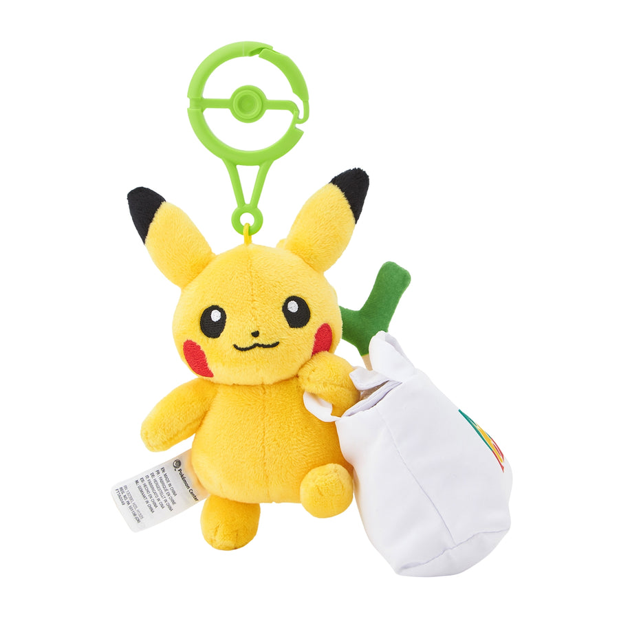 PikaPika Mart Pikachu Eco Bag Plushie Keychain (Pokemon Center Japan)