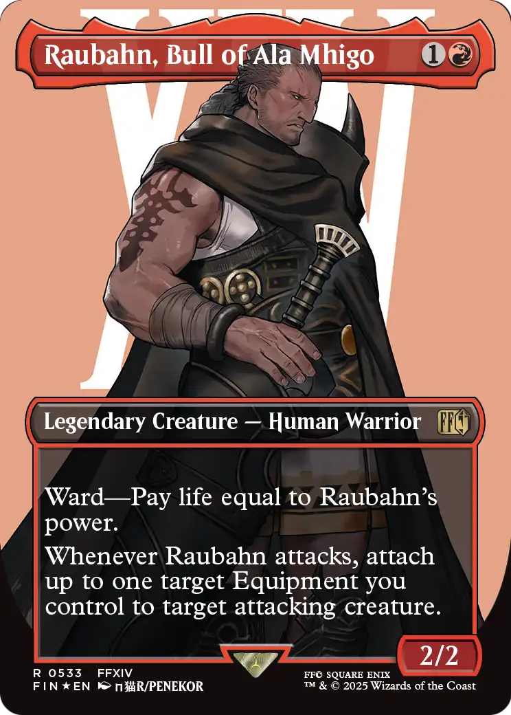 Raubahn, Bull of Ala Mhigo (Borderless) (Surge Foil) (FIN-533) [FINAL FANTASY] Foil