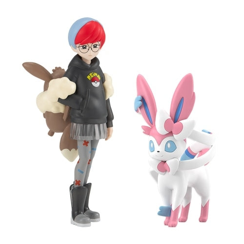 Pokemon Scale World - Paldea Region - Penny and Sylveon Figure