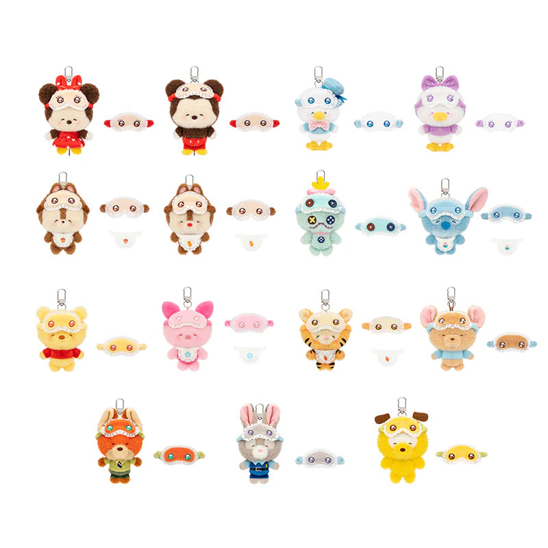 Disney Squinting Sleepwear Series Plush Pendant Blind Boxes (1 Random Box)