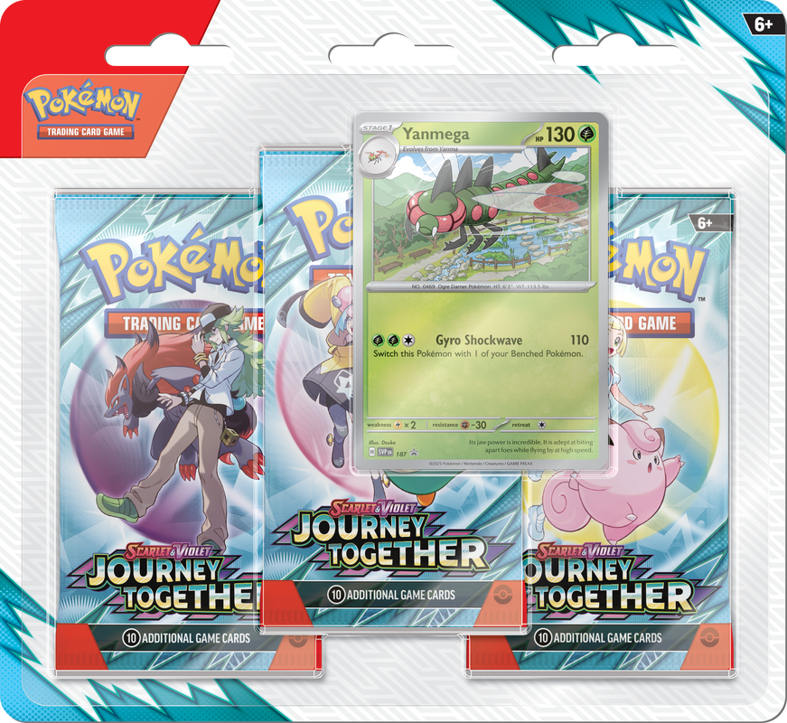 Pokémon TCG - Scarlet & Violet - Journey Together - 3 Packs Blister Sealed Case of 24