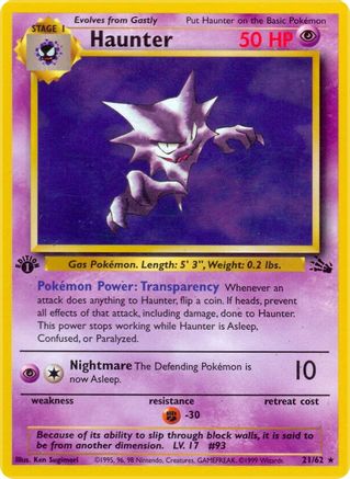 Haunter (21) 21/62 - Fossil Unlimited