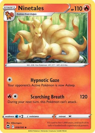 Ninetales 18/195 - SWSH12 Silver Tempest Reverse Holofoil