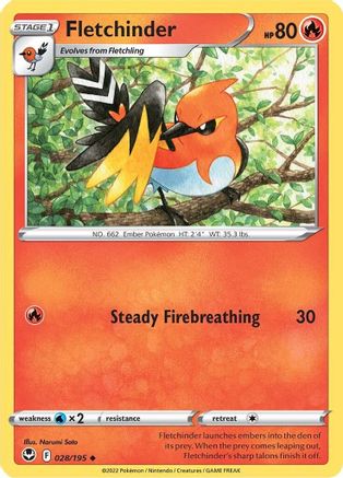Fletchinder 28/195 - SWSH12 Silver Tempest