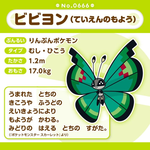 Vivillon (Garden Pattern) Pokemon Fit plush No.666