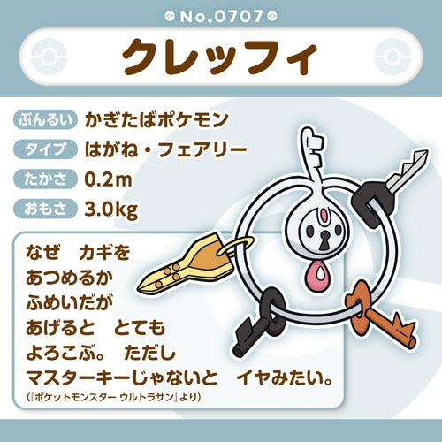 Klefki Pokemon Fit plush No.707