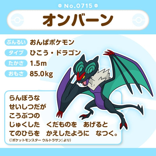 Noivern Pokemon Fit plush No.715