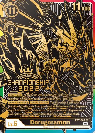Dorugoramon (2022 Championship Finals 1st Place) (BT7-065) - Next Adventure