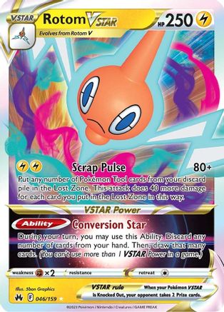 Rotom VSTAR 46/159 - SWSH Crown Zenith Holofoil