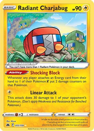 Radiant Charjabug 51/159 - SWSH Crown Zenith Holofoil