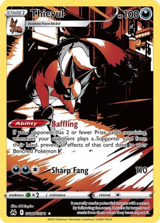 Thievul GG17/70 - SWSH Crown Zenith Galarian Gallery Holofoil