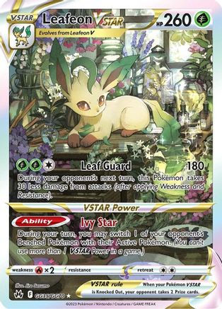 Leafeon VSTAR GG35/70 - Crown Zenith Galarian Gallery Holofoil