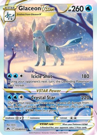 Glaceon VSTAR GG40/70 - Crown Zenith Galarian Gallery Holofoil