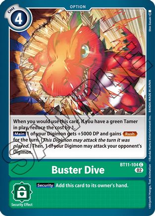 Buster Dive (BT11-104) - Dimensional Phase Foil