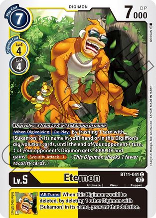 Etemon (BT11-041) - Dimensional Phase Foil