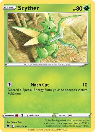 Scyther 6/159 - SWSH Crown Zenith Reverse Holofoil