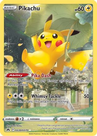 Pikachu GG30/70 - SWSH Crown Zenith Galarian Gallery Holofoil