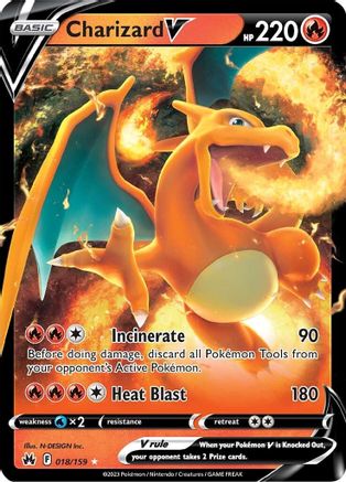 Charizard V 18/159 - SWSH Crown Zenith Holofoil