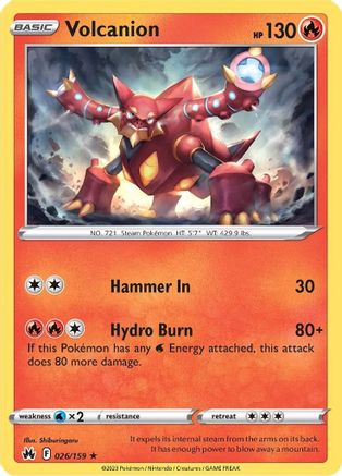 Volcanion 26/159 - SWSH Crown Zenith Reverse Holofoil