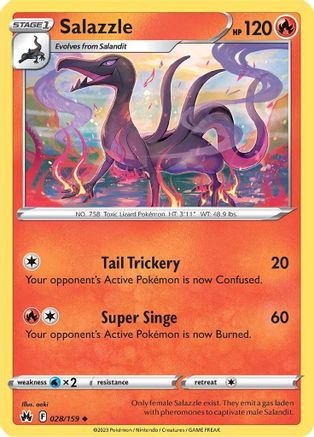 Salazzle 28/159 - SWSH Crown Zenith