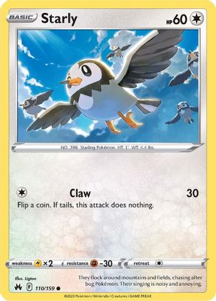 Starly 110/159 - SWSH Crown Zenith Reverse Holofoil