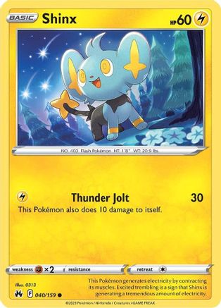 Shinx (40) 40/159 - SWSH Crown Zenith Reverse Holofoil