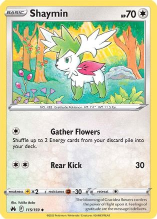 Shaymin 115/159 - SWSH Crown Zenith Reverse Holofoil