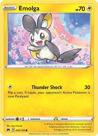 Emolga 47/159 - SWSH Crown Zenith Reverse Holofoil