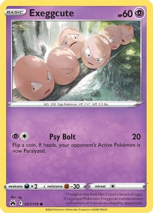 Exeggcute 57/159 - SWSH Crown Zenith Reverse Holofoil