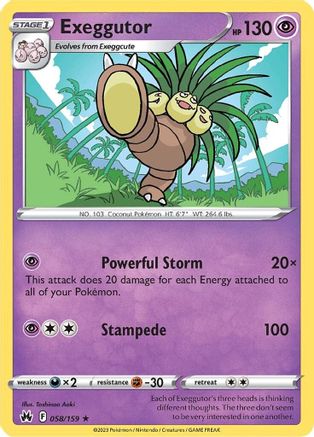 Exeggutor 58/159 - SWSH Crown Zenith