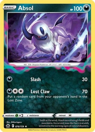 Absol 76/159 - SWSH Crown Zenith Reverse Holofoil