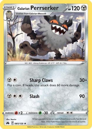 Galarian Perrserker 85/159 - SWSH Crown Zenith