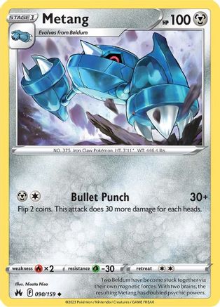 Metang 90/159 - SWSH Crown Zenith Reverse Holofoil