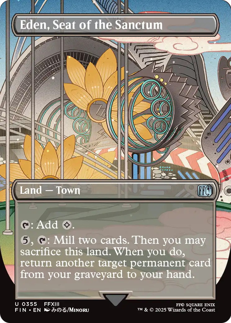 Eden, Seat of the Sanctum (Borderless) (FIN-355) [FINAL FANTASY] Foil
