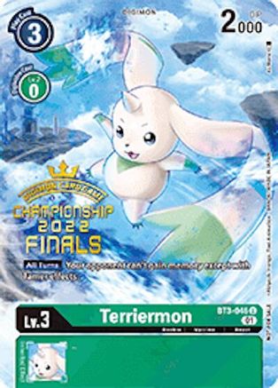 Terriermon (2022 Championship Finals Digimon Tamers Pack) (BT3-046) - Release Special Booster 1.0
