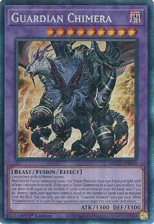 Guardian Chimera (CR) (MAZE-EN049) - Maze of Memories 1st Edition