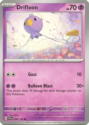 Drifloon 89 - SV01 Scarlet & Violet Base Set Reverse Holofoil