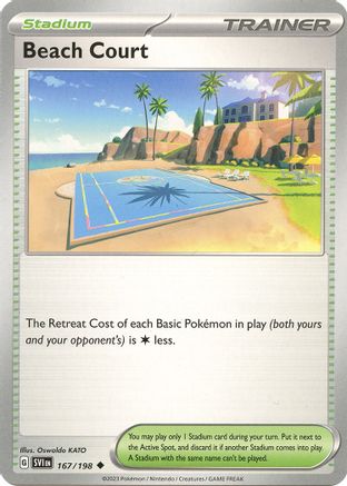 Beach Court 167 - SV01 Scarlet & Violet Base Set Reverse Holofoil