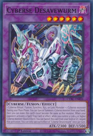 Cyberse Desavewurm (CYAC-EN034) - Cyberstorm Access 1st Edition