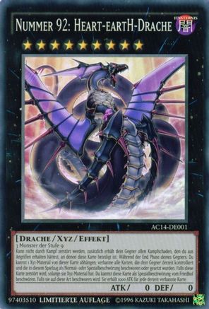 Number 92: Heart-eartH Dragon (German) - "Nummer 92: Heart-eartH-Drache" (AC14-DE001) - Advent Calendar 2014 (Adventskalender ZEXAL-Edition) Limited