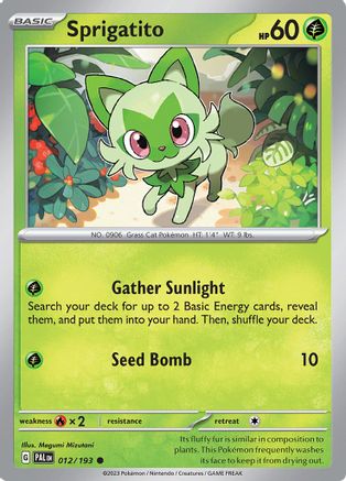 Sprigatito 12 - SV02 Paldea Evolved Reverse Holofoil