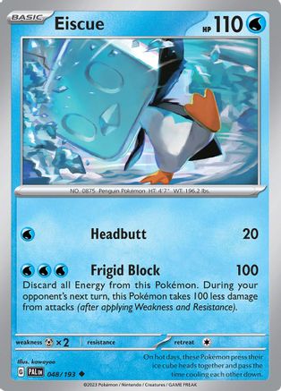 Eiscue - 048/193 48 - SV02 Paldea Evolved Reverse Holofoil